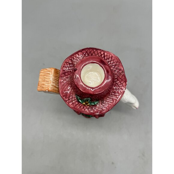 Christmas Ceramic Snowman Taper Candlestick Holder Figurine 8" Tall Used READ - Picture 4 of 10